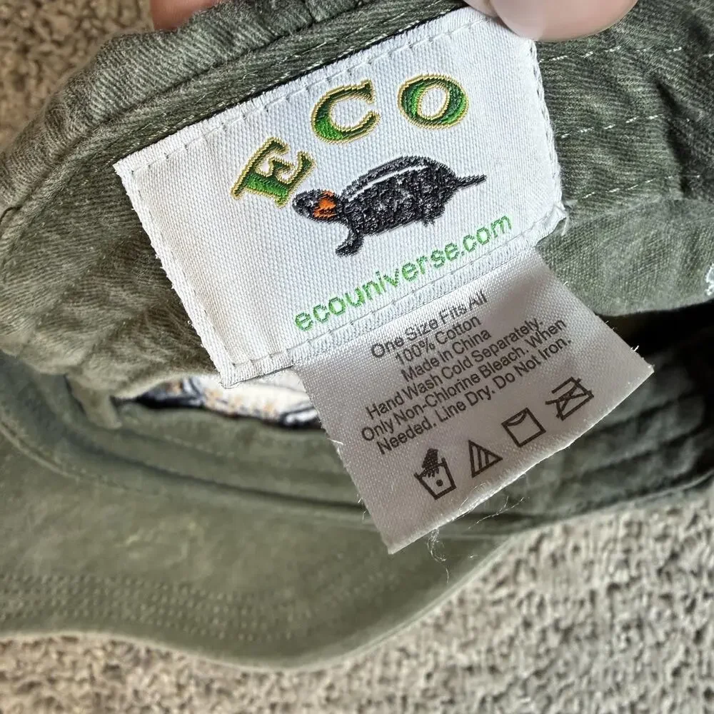 Eco Universe Hat Cap Strap Back Mens One Size Green Gator Silver Springs
